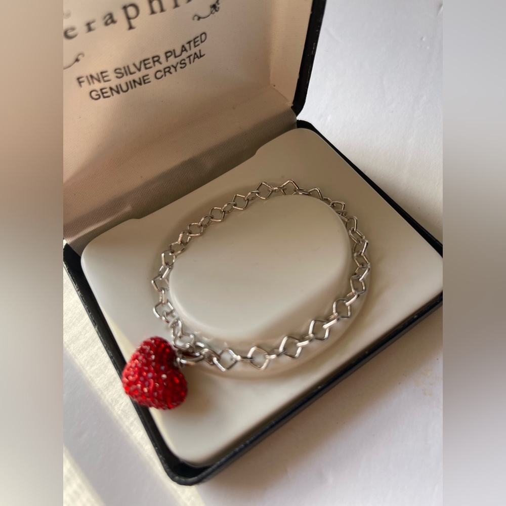 Seraphina Silver plated bracelet with red. ♥️ heart - Picture 4 of 6